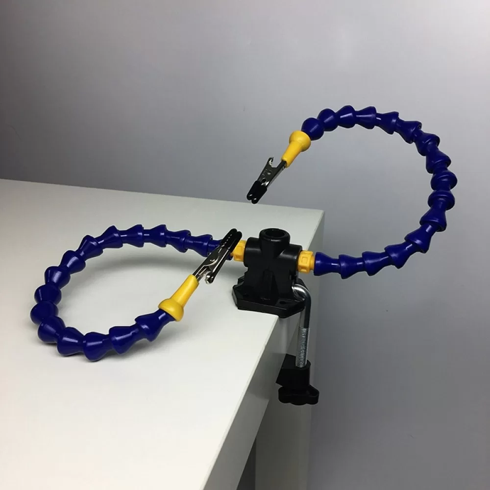 Picture of Universal Strange Plastics Base Soldering Station PCB Fixture with 2 Arms